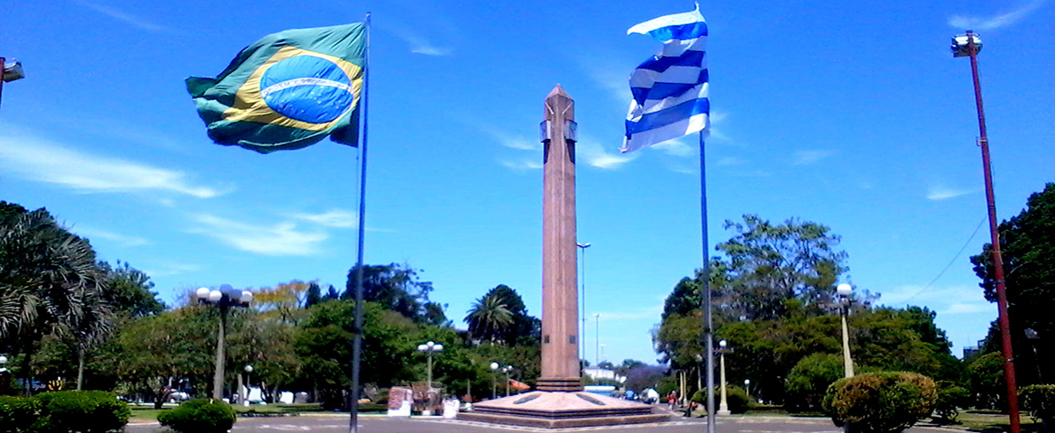 Bandeiras Brasil e Uruguai